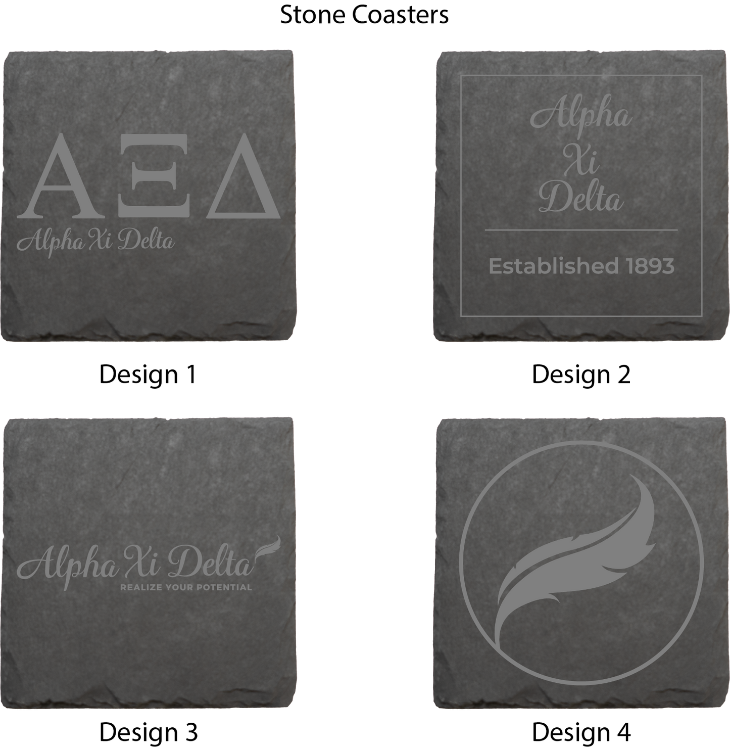 Alpha Xi Delta Stone Coasters - 4-Pack