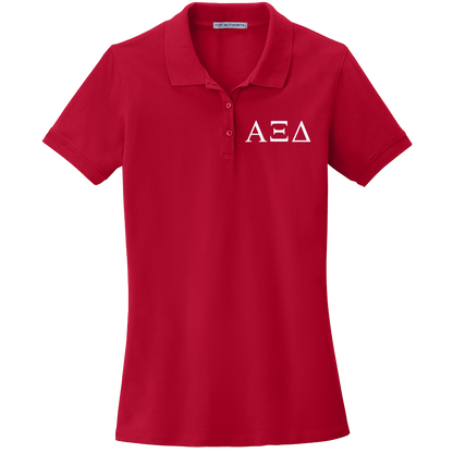 Alpha Xi Delta Ladies' Embroidered Polo Shirt