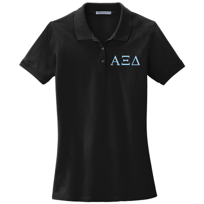 Alpha Xi Delta Ladies' Embroidered Polo Shirt