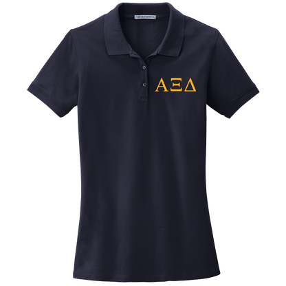 Alpha Xi Delta Ladies' Embroidered Polo Shirt