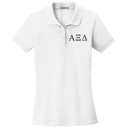 Alpha Xi Delta Ladies' Embroidered Polo Shirt