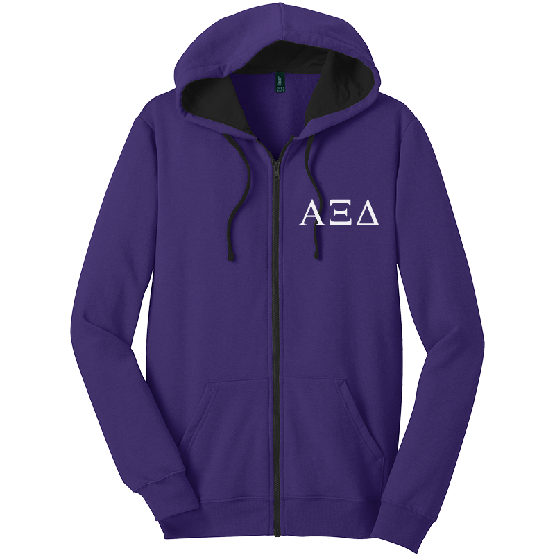 Alpha Xi Delta Zip-Up Hooded Sweatshirts