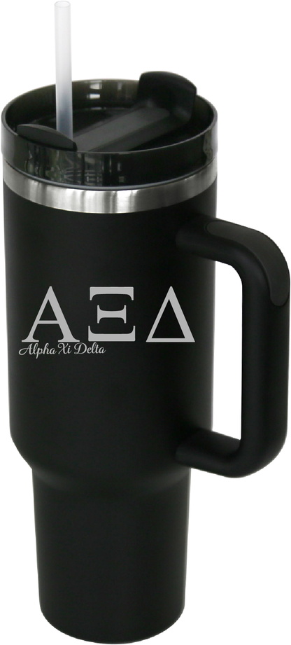 Alpha Xi Delta Lettered 40oz Tumblers