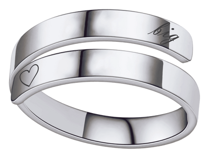Big/Little Engraved Stainless Steel Rings