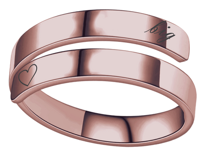 Big/Little Engraved Stainless Steel Rings