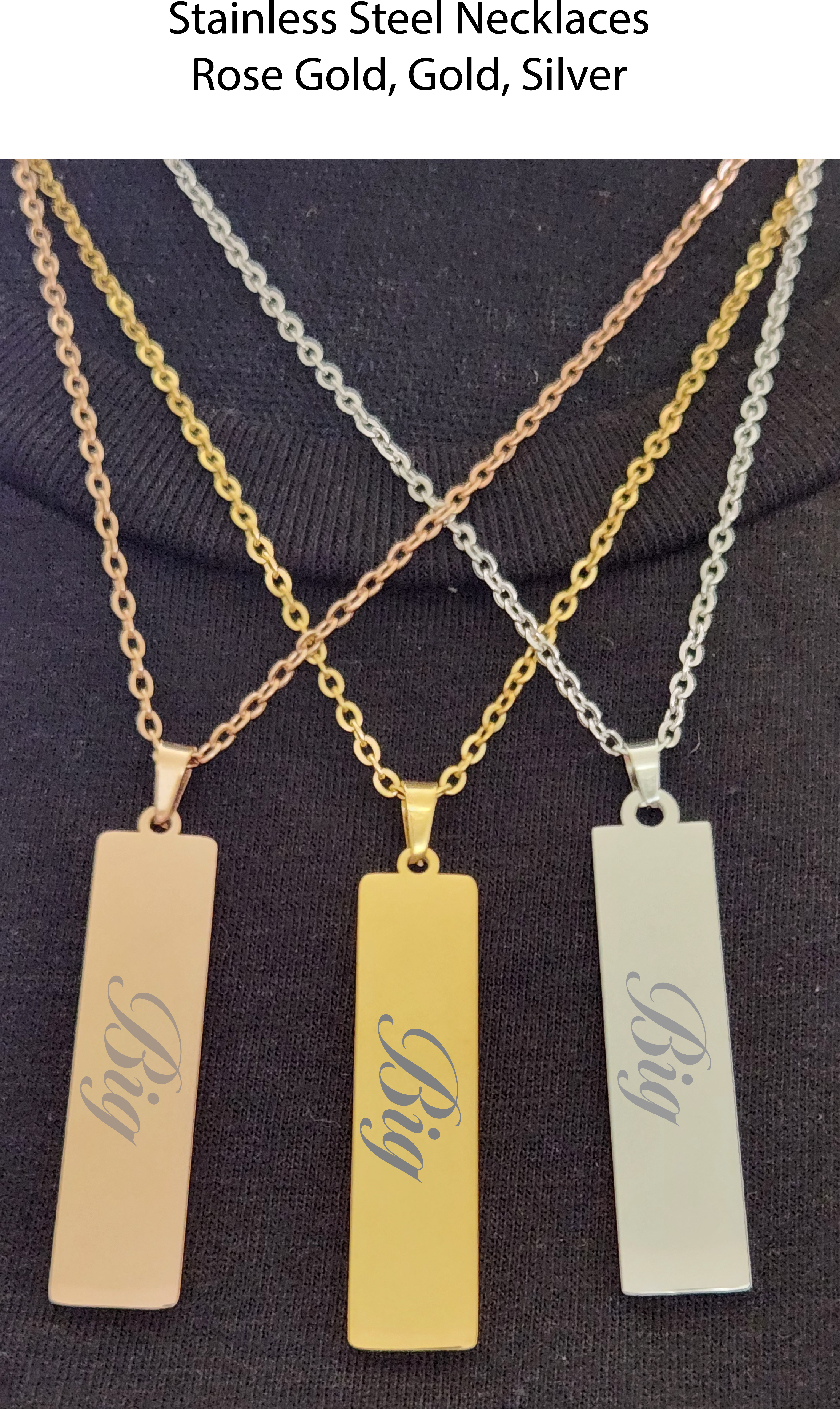 Big/Little Engraved Necklaces