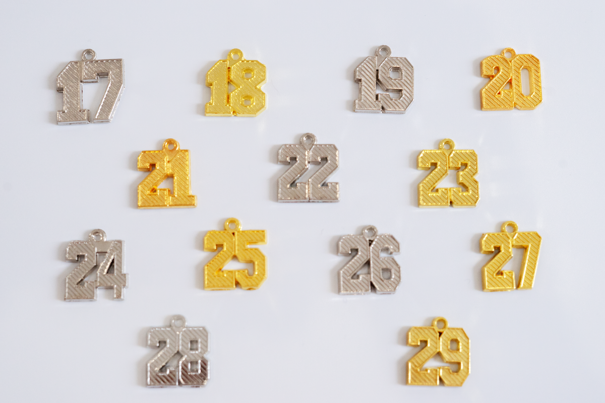Graduation Tassels with Block Year Charms