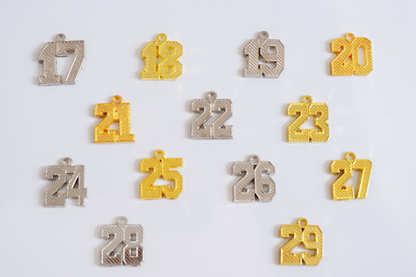 Graduation Tassels with Block Year Charms