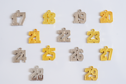 Graduation Tassels with Block Year Charms