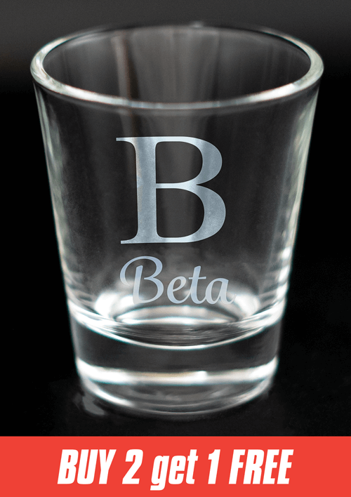 Greek Letter Shot Glasses