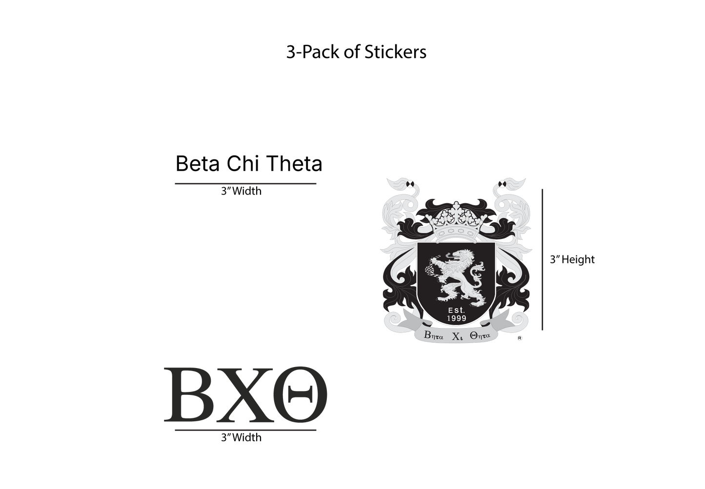 Beta Chi Theta Stickers