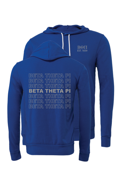 Beta Theta Pi Repeating Name Hooded Sweatshirts