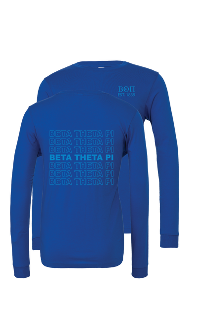 Beta Theta Pi Repeating Name Long Sleeve T-Shirts