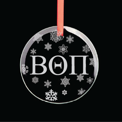 Beta Theta Pi Round Multi-Snowflake Ornament