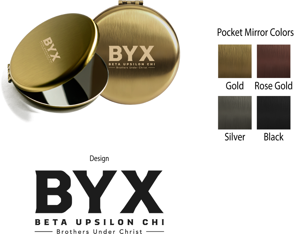 Beta Upsilon Chi Lettered Pocket Mirrors