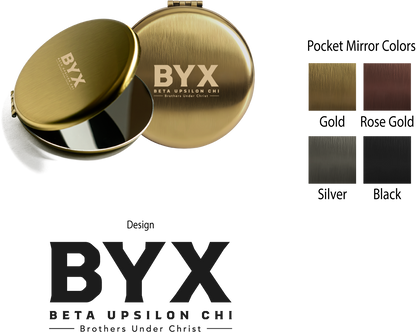 Beta Upsilon Chi Lettered Pocket Mirrors