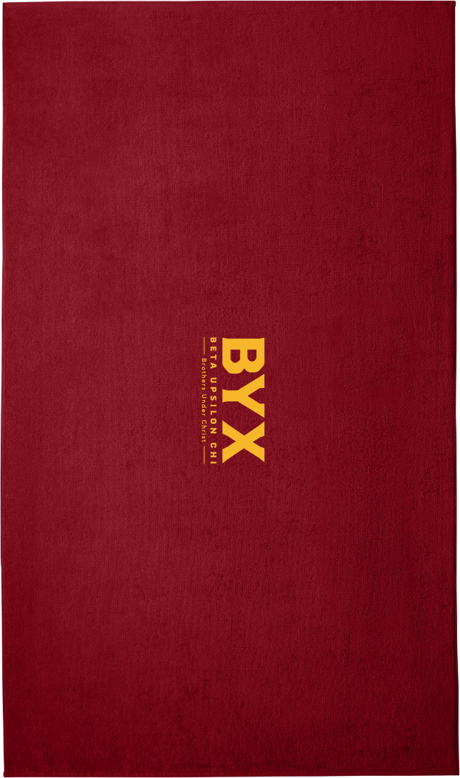 Beta Upsilon Chi Lettered Beach Towels
