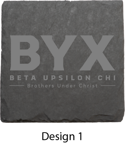 Beta Upsilon Chi Stone Coasters - 4-Pack