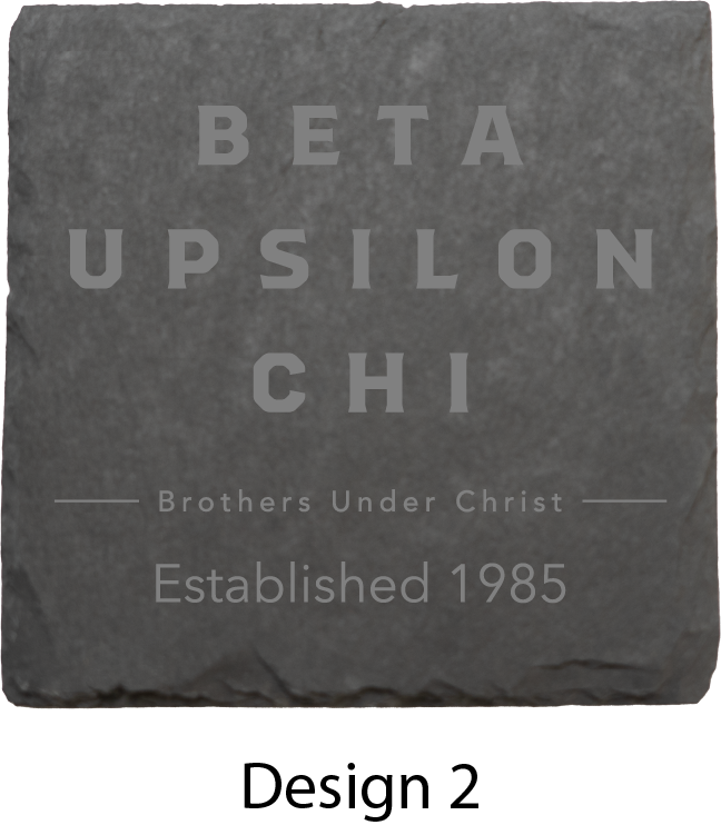 Beta Upsilon Chi Stone Coasters - 4-Pack