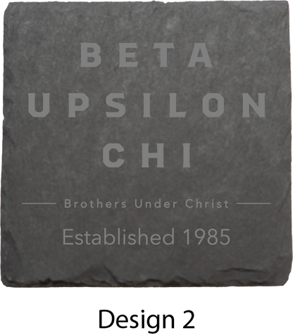 Beta Upsilon Chi Stone Coasters - 4-Pack