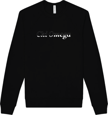 Chi Omega Stitched Outline Crewnecks