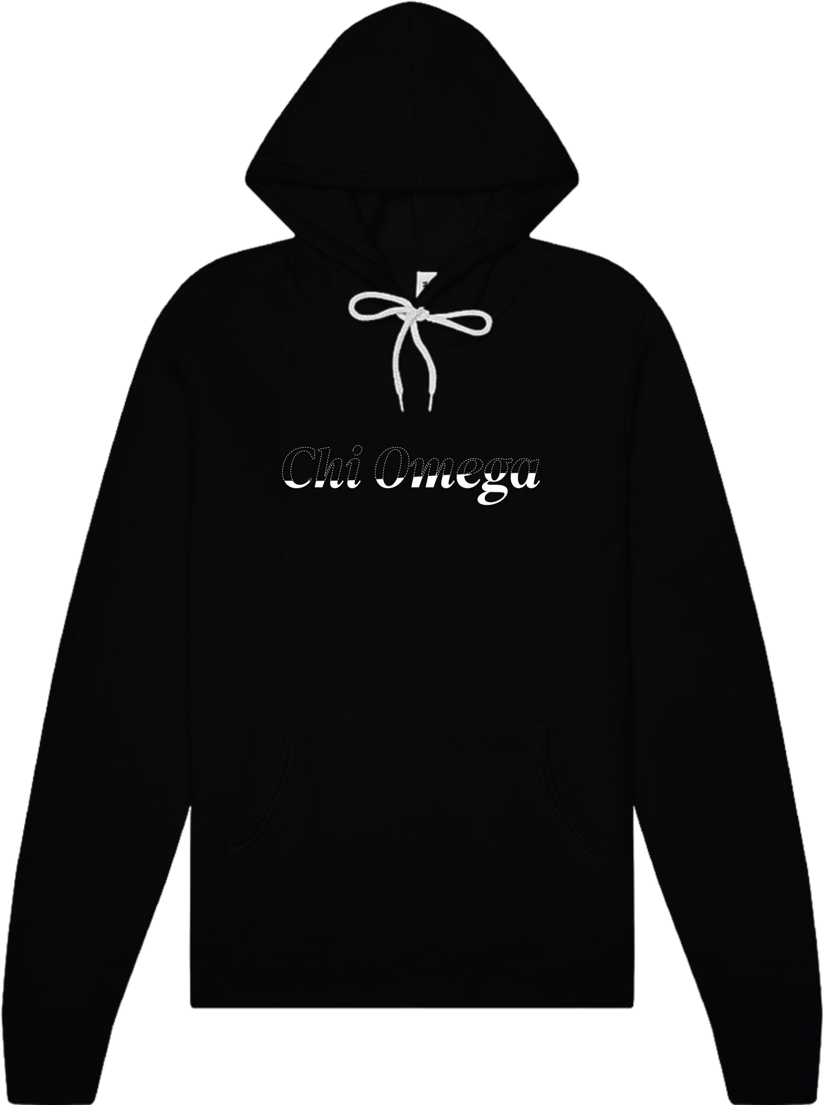 Chi Omega Stitched Outline Hoodies