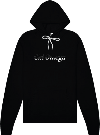 Chi Omega Stitched Outline Hoodies