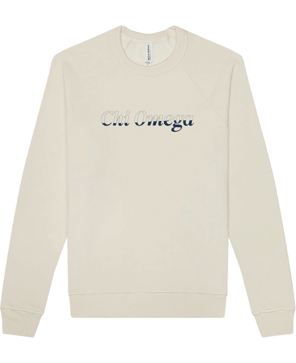 Chi Omega Stitched Outline Crewnecks