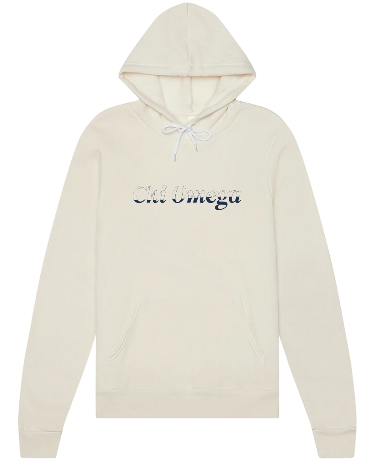 Chi Omega Stitched Outline Hoodies
