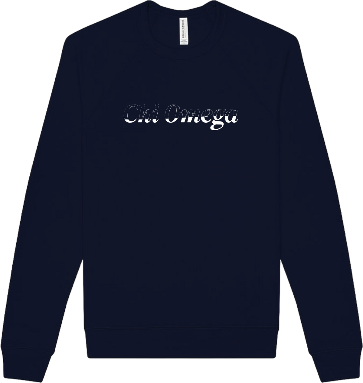 Chi Omega Stitched Outline Crewnecks