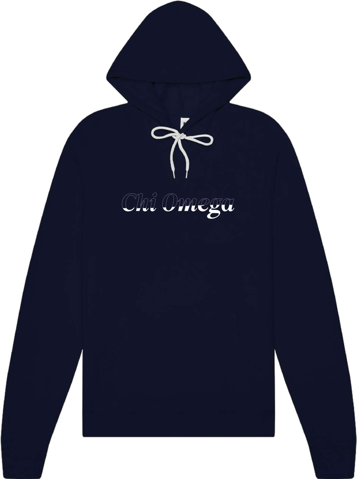 Chi Omega Stitched Outline Hoodies