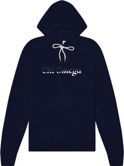 Chi Omega Stitched Outline Hoodies