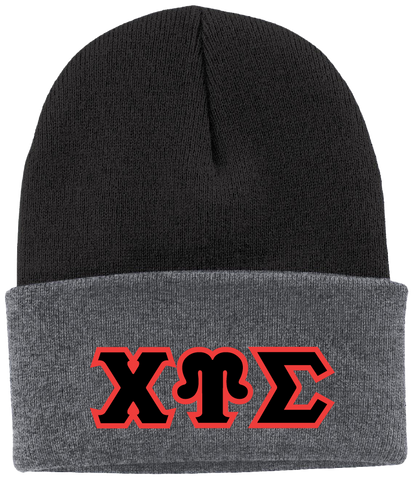 Chi Upsilon Sigma Lettered Beanies