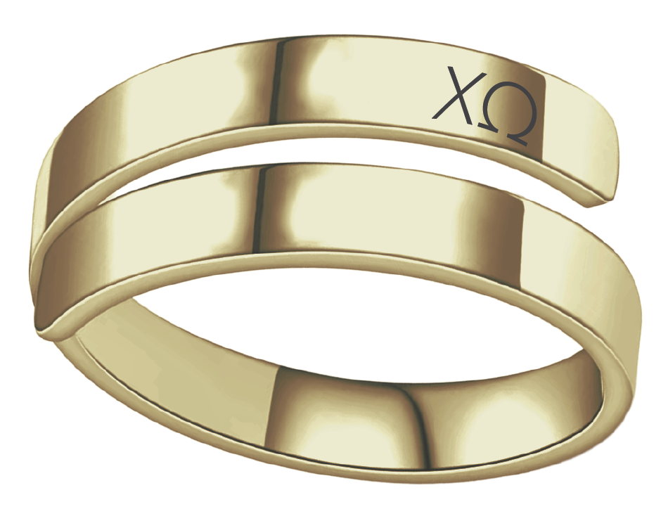 Chi Omega Lettered Rings