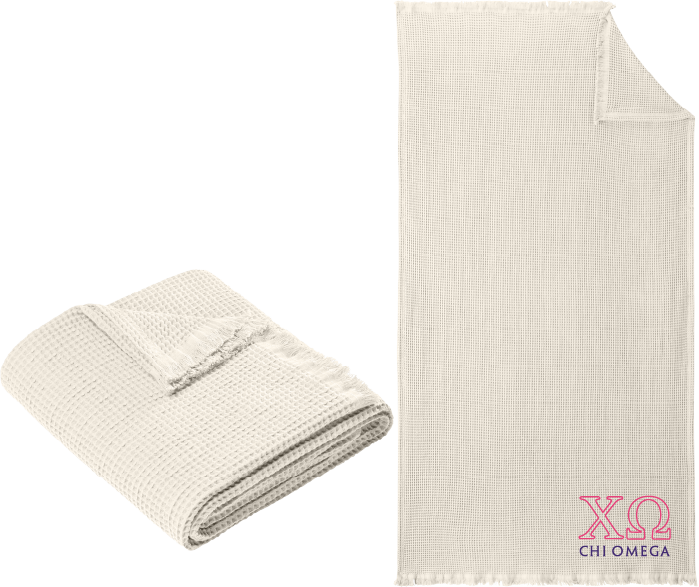 Chi Omega Letters and Name Blankets