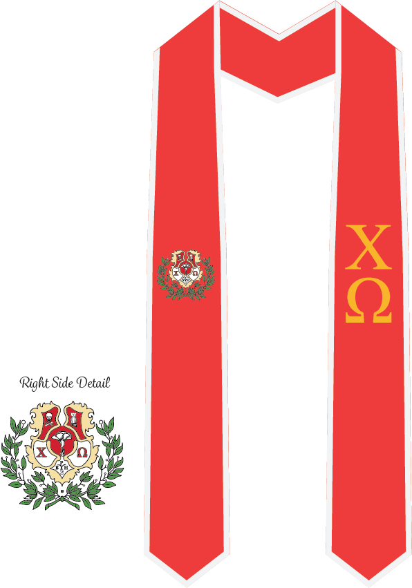 Chi Omega Graduation Stoles