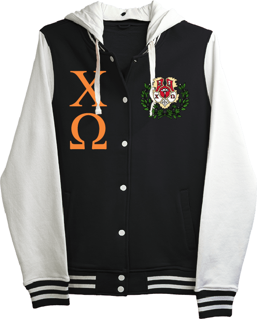Chi Omega Varsity Hooded Sweatshirt