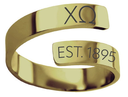 Chi Omega Year and Letters Rings