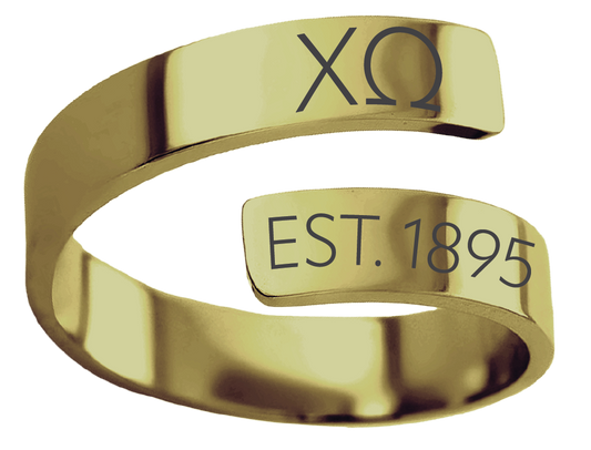 Chi Omega Year and Letters Rings