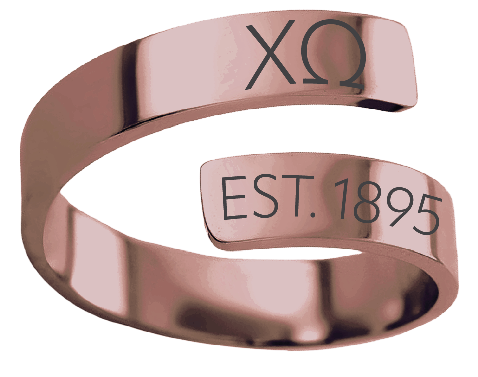 Chi Omega Year and Letters Rings