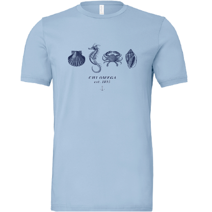 Chi Omega Nautical Graphic T-Shirts
