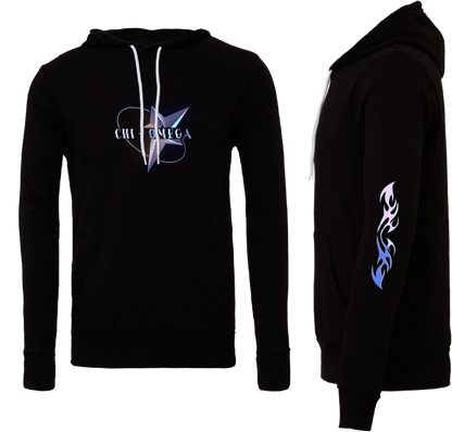 Chi Omega Pink Chrome Graphic Hoodie