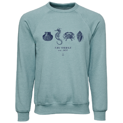 Chi Omega Nautical Graphic Crewnecks