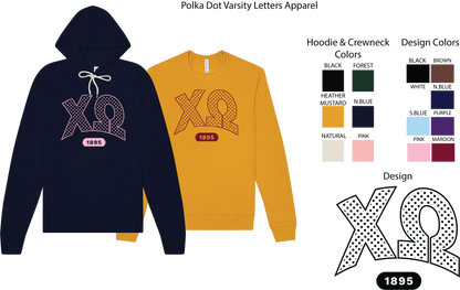 Chi Omega Varsity Polka Dot Hoodie