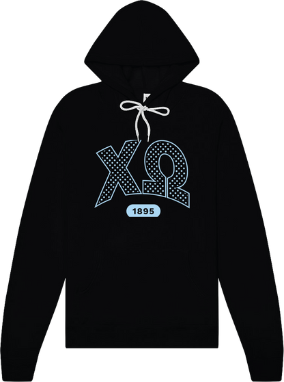 Chi Omega Varsity Polka Dot Hoodie