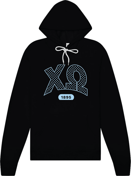 Chi Omega Varsity Polka Dot Hoodie