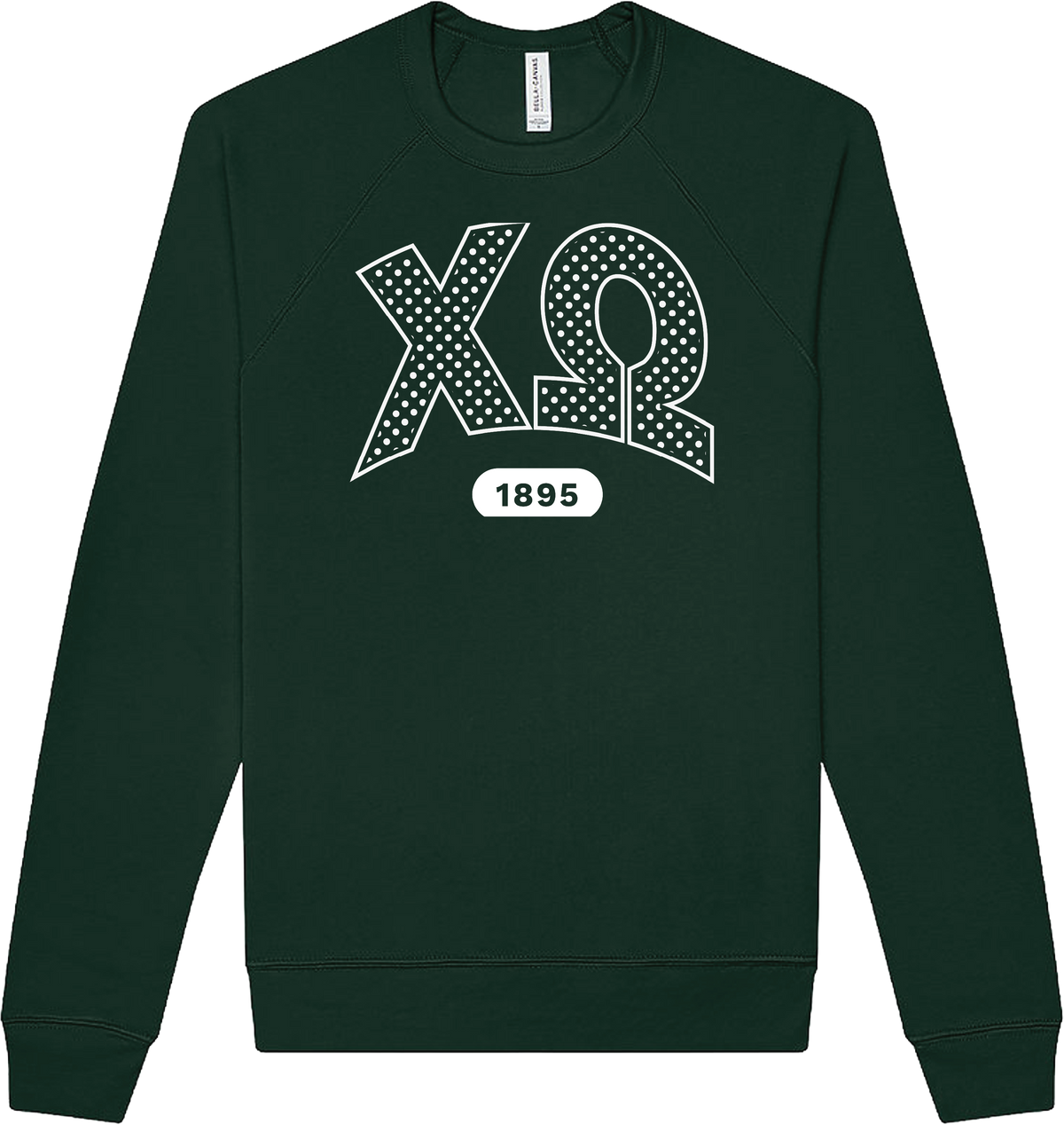 Chi Omega Varsity Polka Dot Crewneck