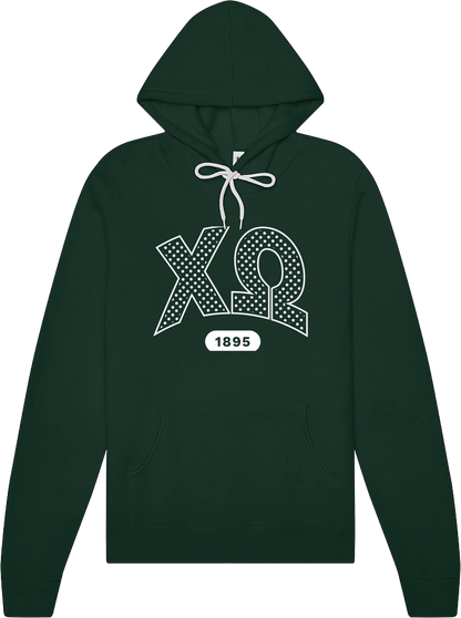 Chi Omega Varsity Polka Dot Hoodie
