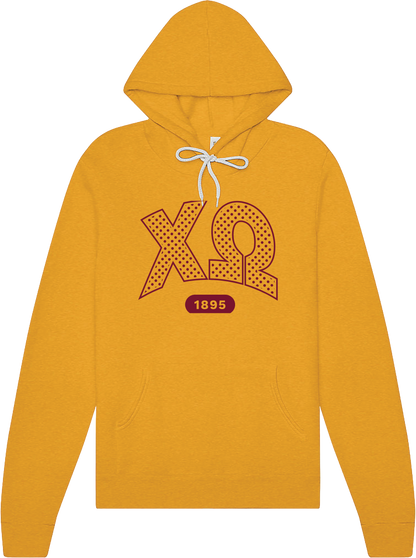Chi Omega Varsity Polka Dot Hoodie