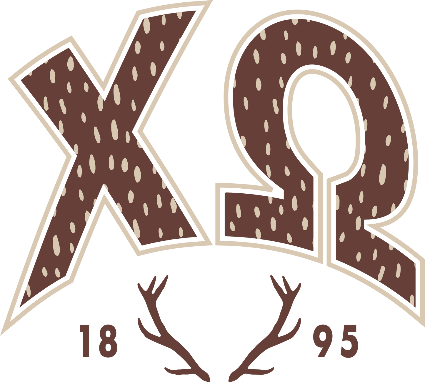 Chi Omega Fawn Print Varsity Crewneck